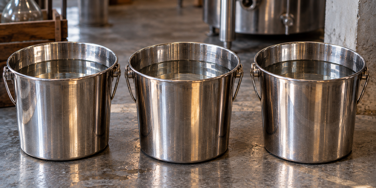 Coupes de distillation et sélection du cœur de chauffe dans un alambic en cuivre artisanal.